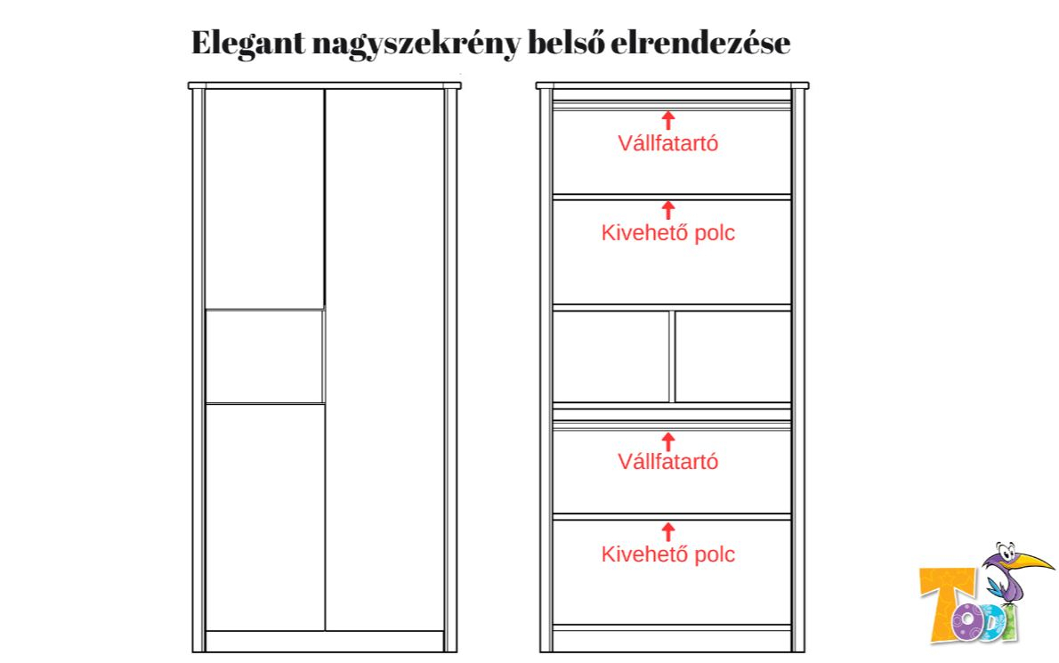 Todi Elegant nagyszekrény