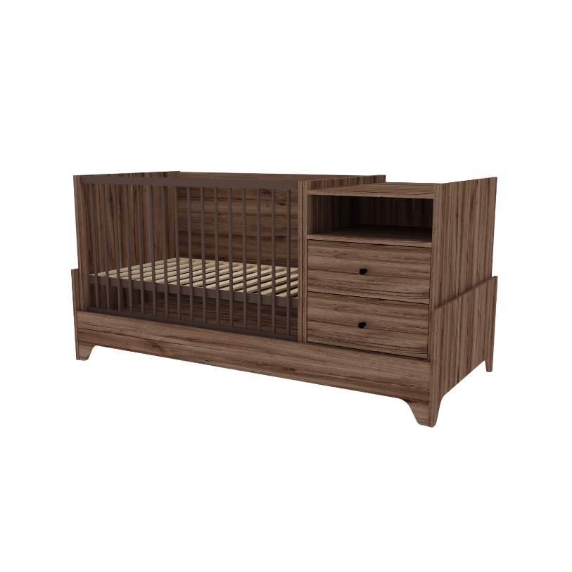 Nest Walnut  kombiágyhoz magasító