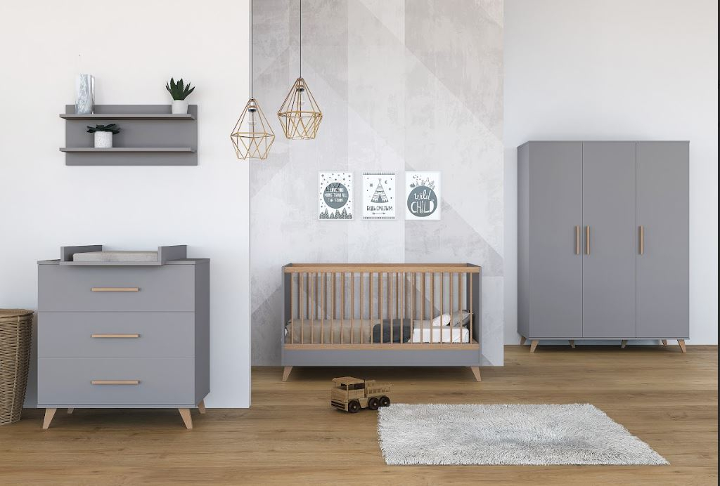 Flip Grey 3 osztású szekrény