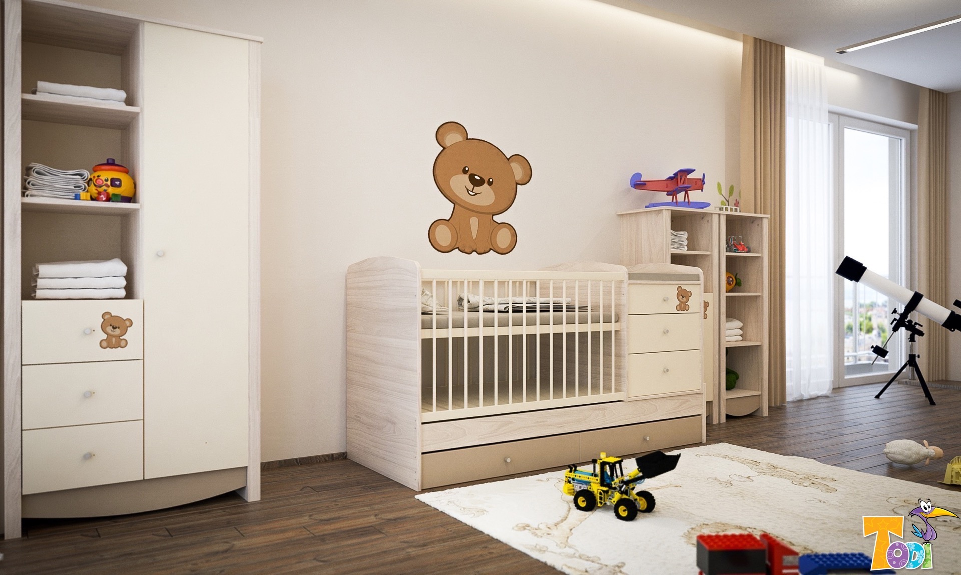 Todi Teddy Nagyszekrény