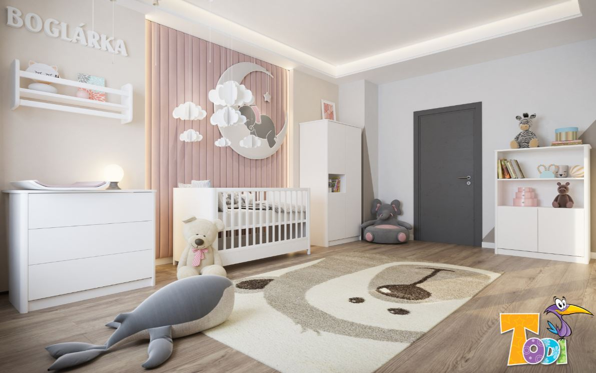 Elegant – nyitott polcos + 2 ajtós szekrény